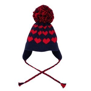 hat TBBC beaufort bonnet PARRISH POM POM HAT NANTUCKET NAVY blue 2-6 RED HEARTS